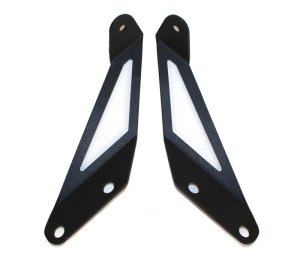 Jeep Wrangler JKU Unlimited Light Mount Brackets - Hood - Fishbone Offroad - FB21066 - Black - `07-`18